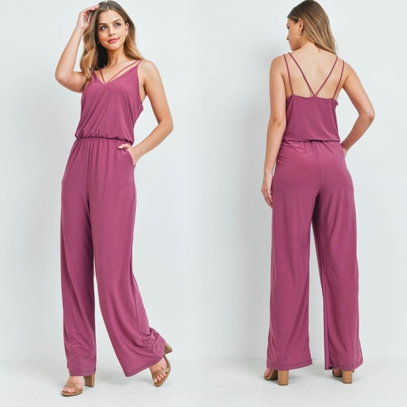 Gilli Pants - Stylish Purple Sleeveless Jumpsuit